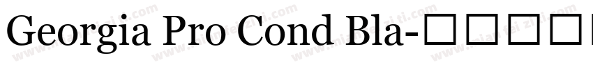 Georgia Pro Cond Bla字体转换